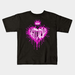 Sagittarius Graffiti Airbrush Heart Zodiac Sign Birthday Kids T-Shirt